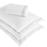 Fieldstone Cotton Two-Line Embroidered 3 Piece Duvet Cover Set